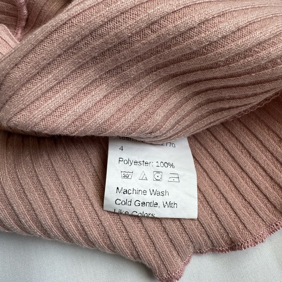 SHEIN Mauve Pink Ribbed Off-The-Shoulder Crop Top – Size Large - Picture 4 of 4